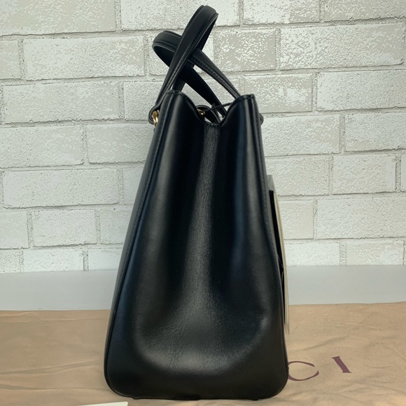 Gucci Large Sylvie Top Handle Tote Black New crossbody - Picture 7 of 16